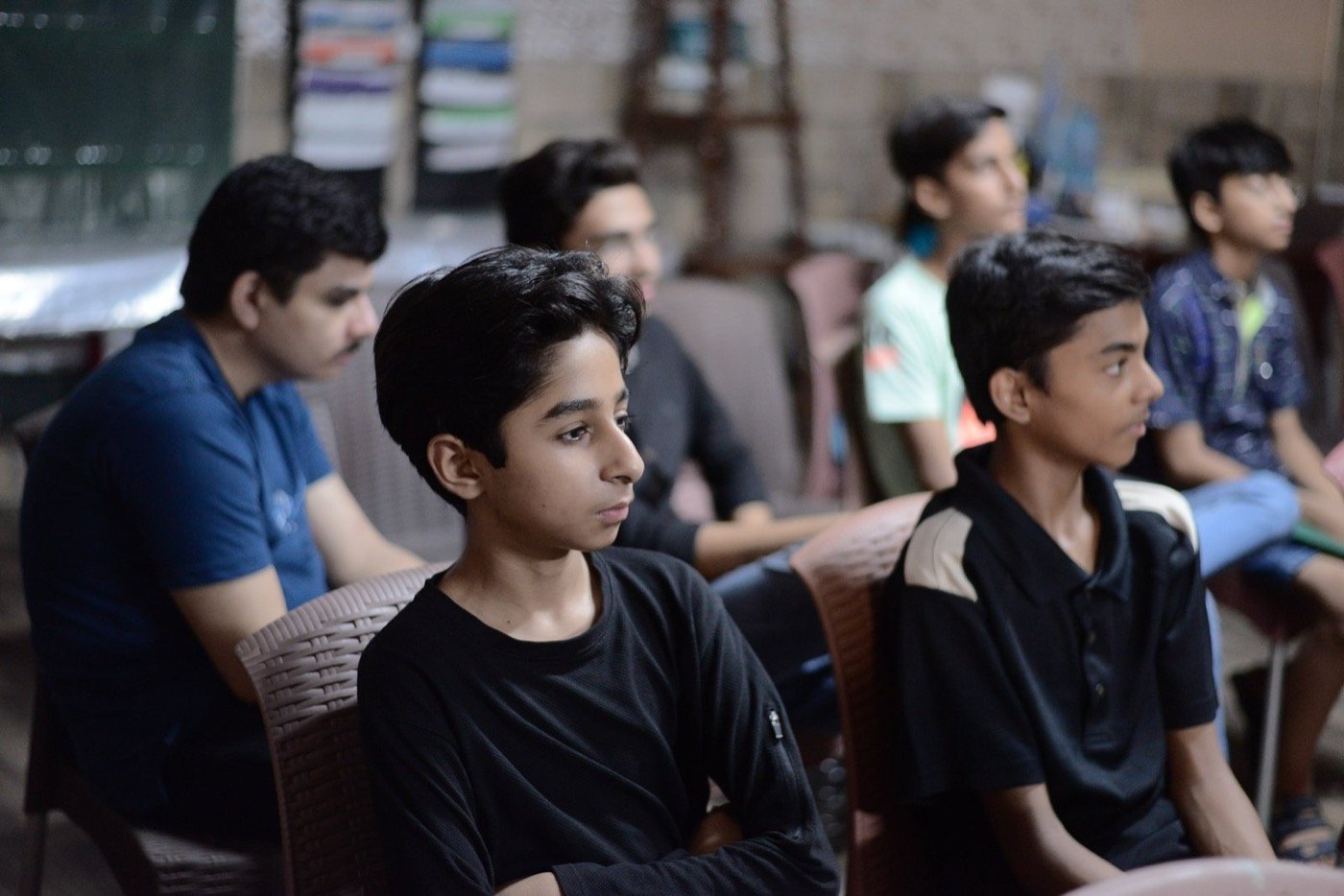 Students listening during a Portion and Comprehend session